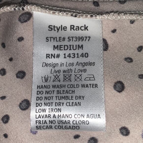 Style Rack Satin Top Sleeveless Adjustable Straps Size M - Picture 8 of 9